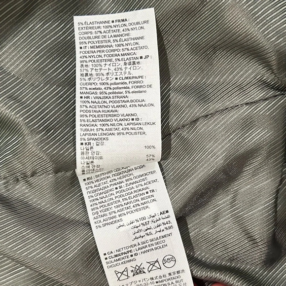 Banana Republic Green Zip Belted Windbreaker Utility Parka Jacket Petite Size M - Picture 8 of 10